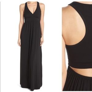 Hard tail open back sage green maxi dress, size small.